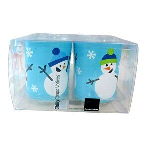 Design Ideas Chilly Chaps Votives Snowman Glass Votive Candle Holders 4 pack